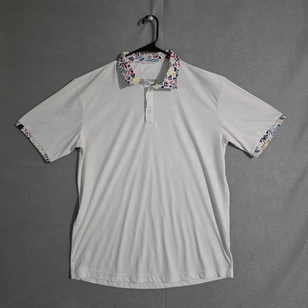 Swannies Mens McCoy Floral Performance AOP Golf Polo P10106 Size Large